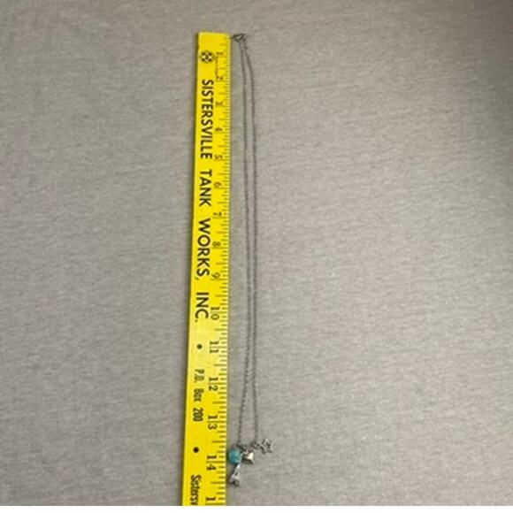 Paris Catacombs Eiffel Tower Souvenir Necklace Charms Turquoise Skull - Picture 4 of 4